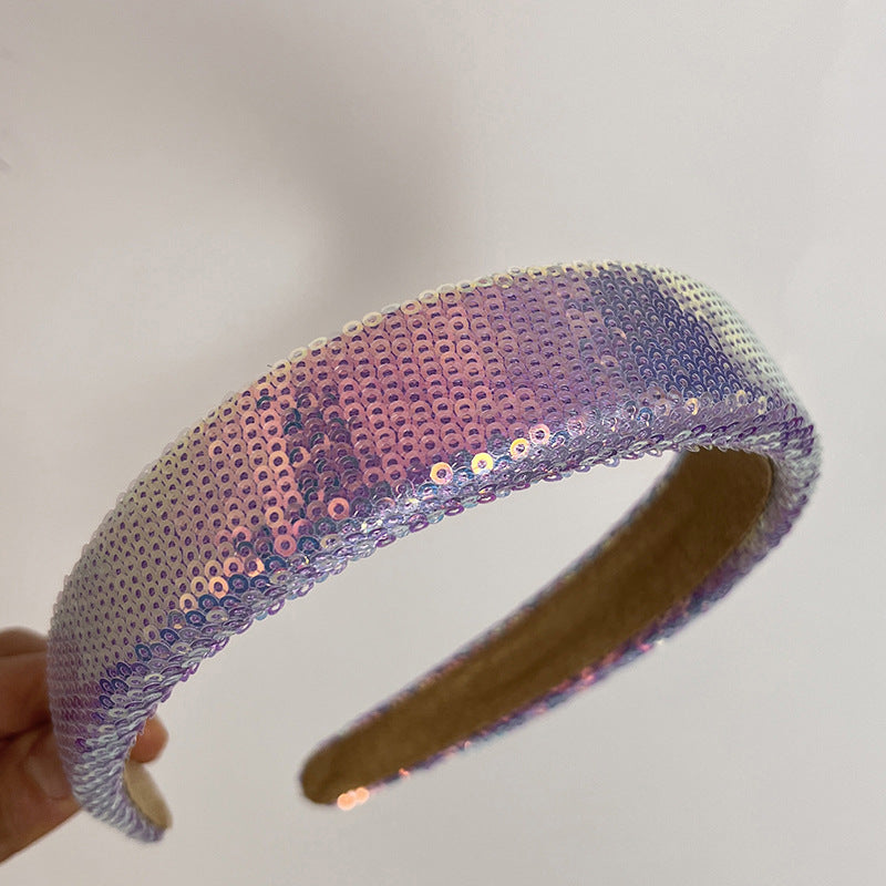 Wholesale Sequin Sponge Wide Edge Hair Clips